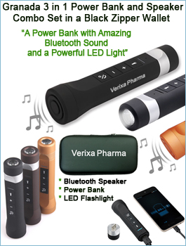 Granada 3 in 1 Power Bank and BT Speaker Combo Gift Set